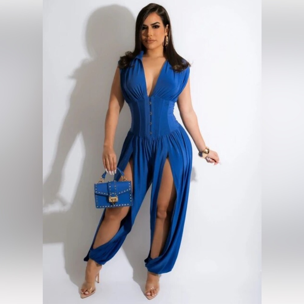 Sexy Blue Jumpsuit